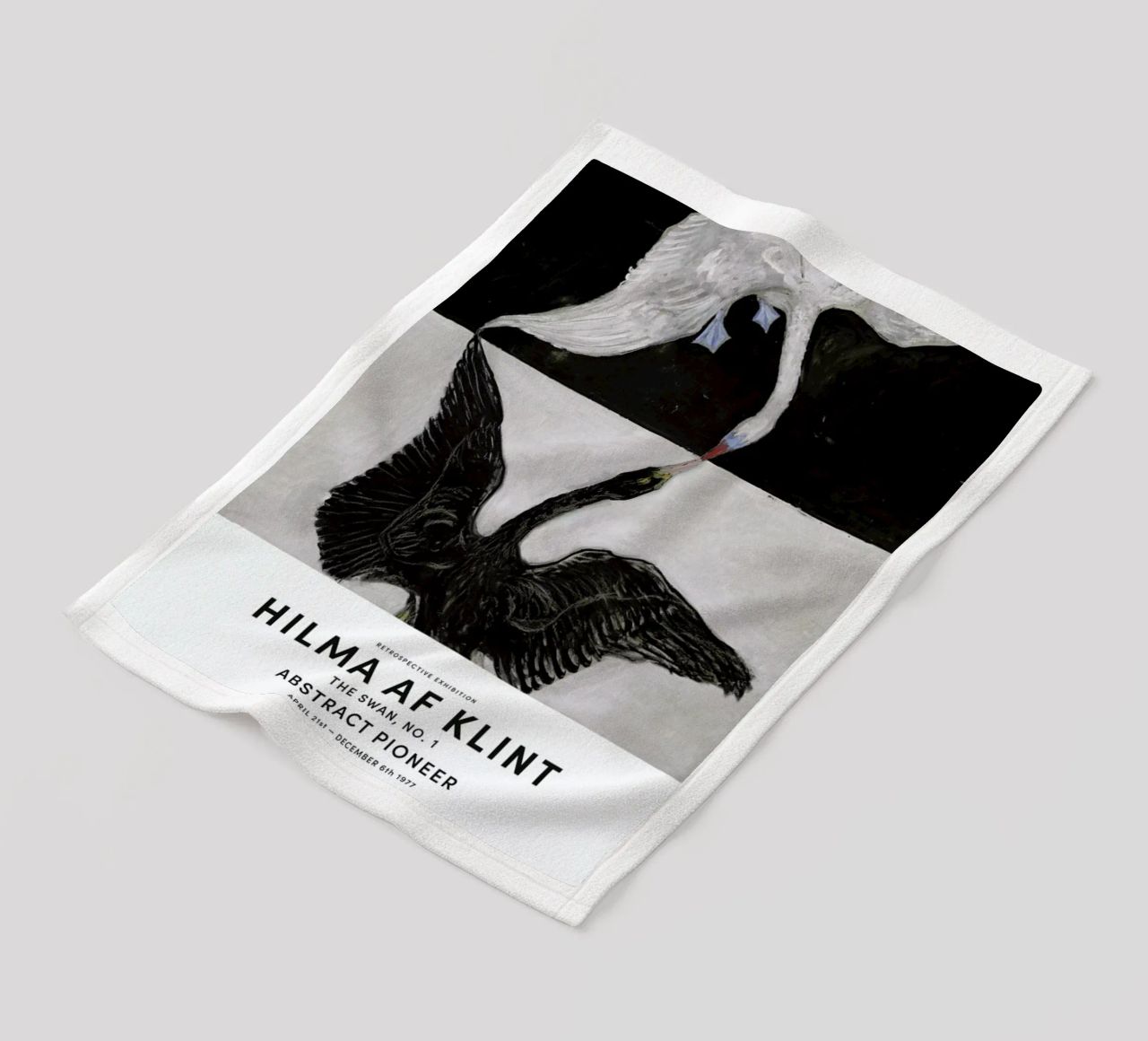 Hilma af Klint - The Swan, No. 1 II fleece blanket by Vintage by JUNIQE