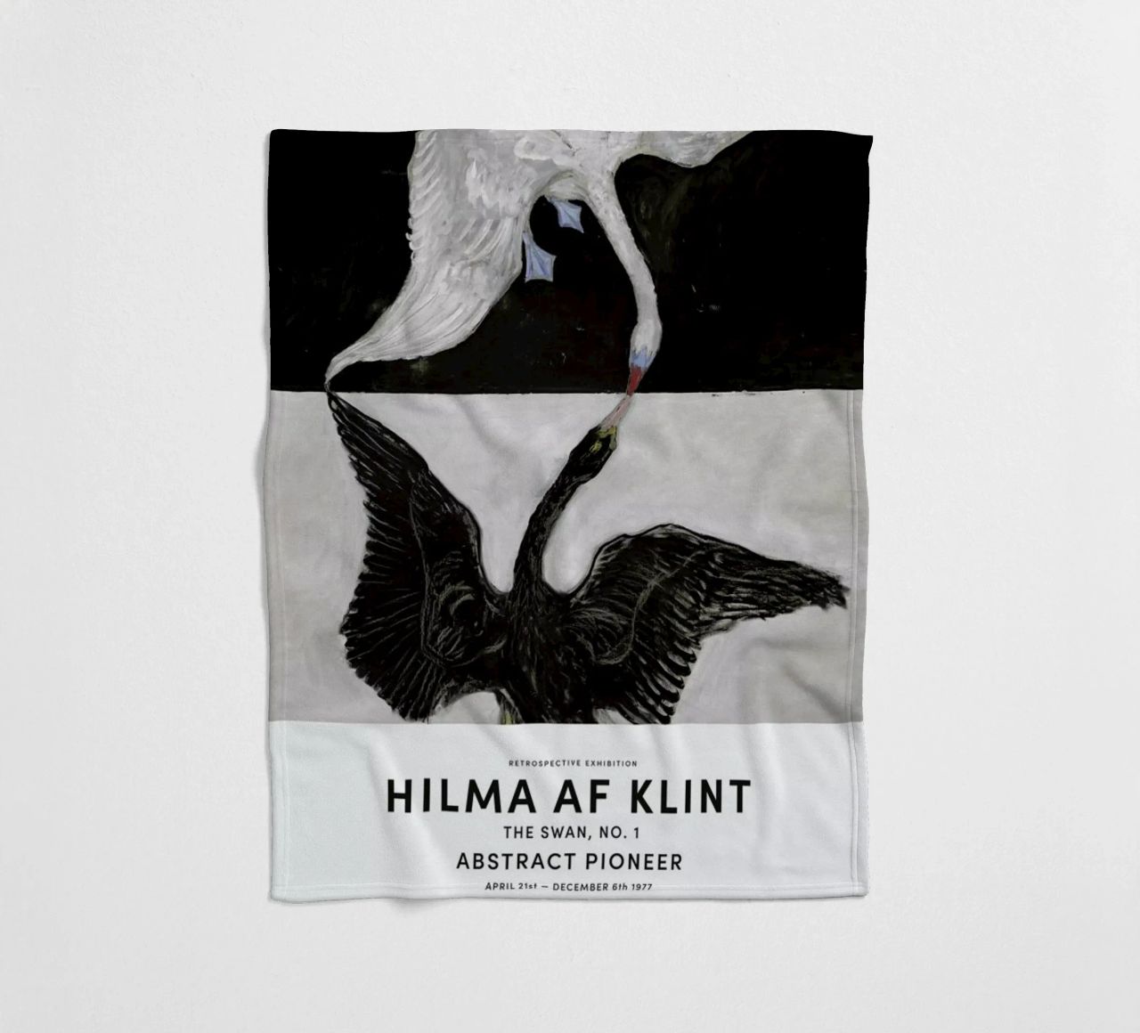 Hilma af Klint - The Swan, No. 1 II fleece blanket by Vintage by JUNIQE