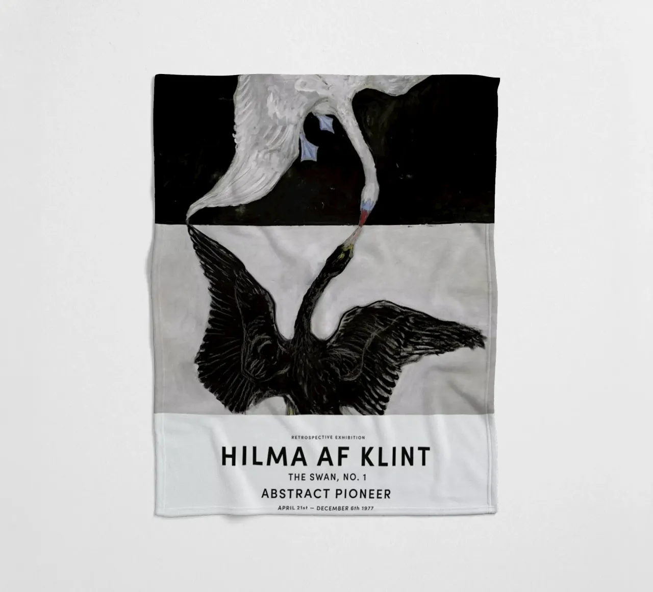 Hilma af Klint - The Swan, No. 1 II fleece blanket by Vintage by JUNIQE