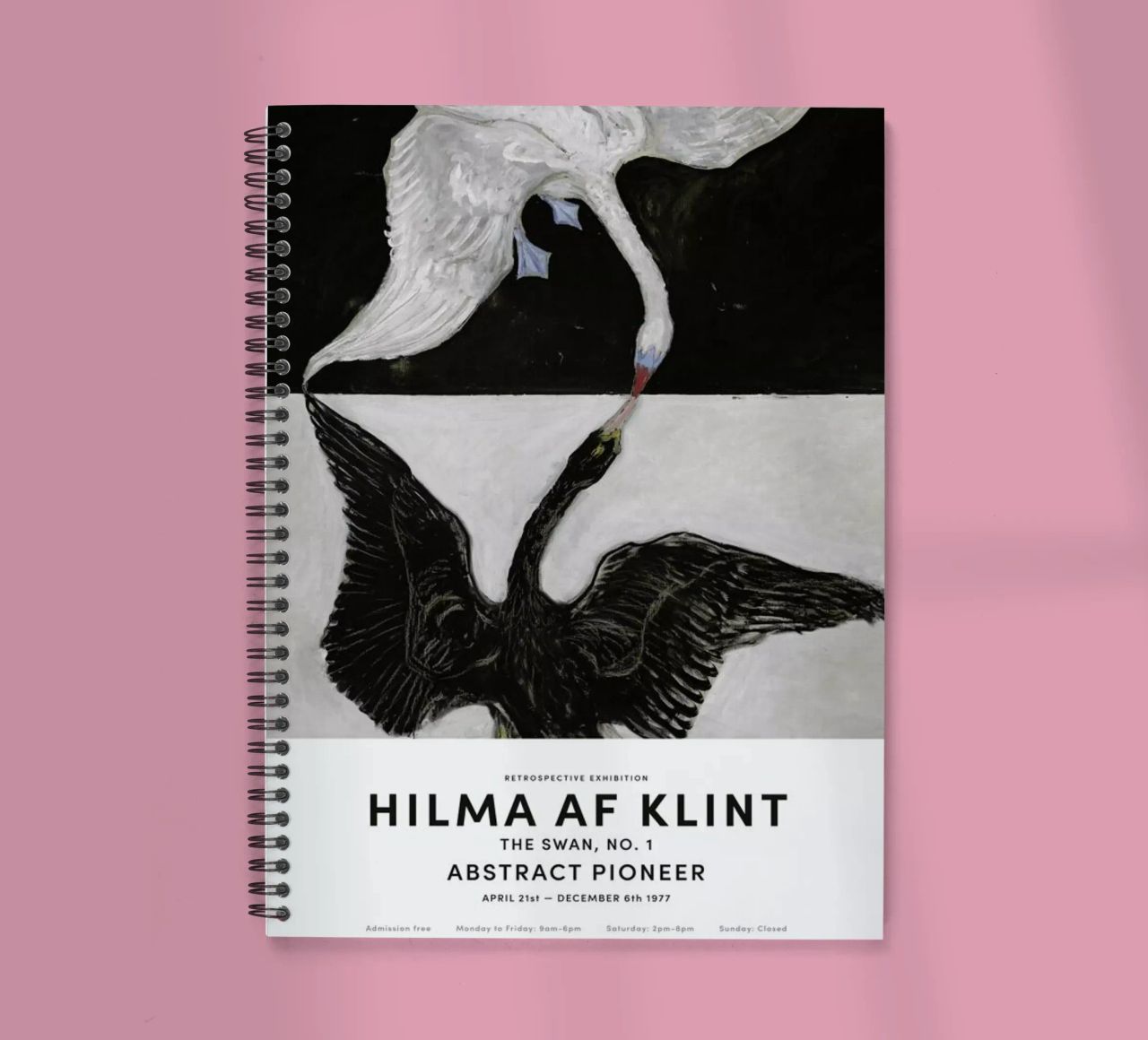 Hilma af Klint - The Swan, No. 1 II spiral notebook by Vintage by JUNIQE