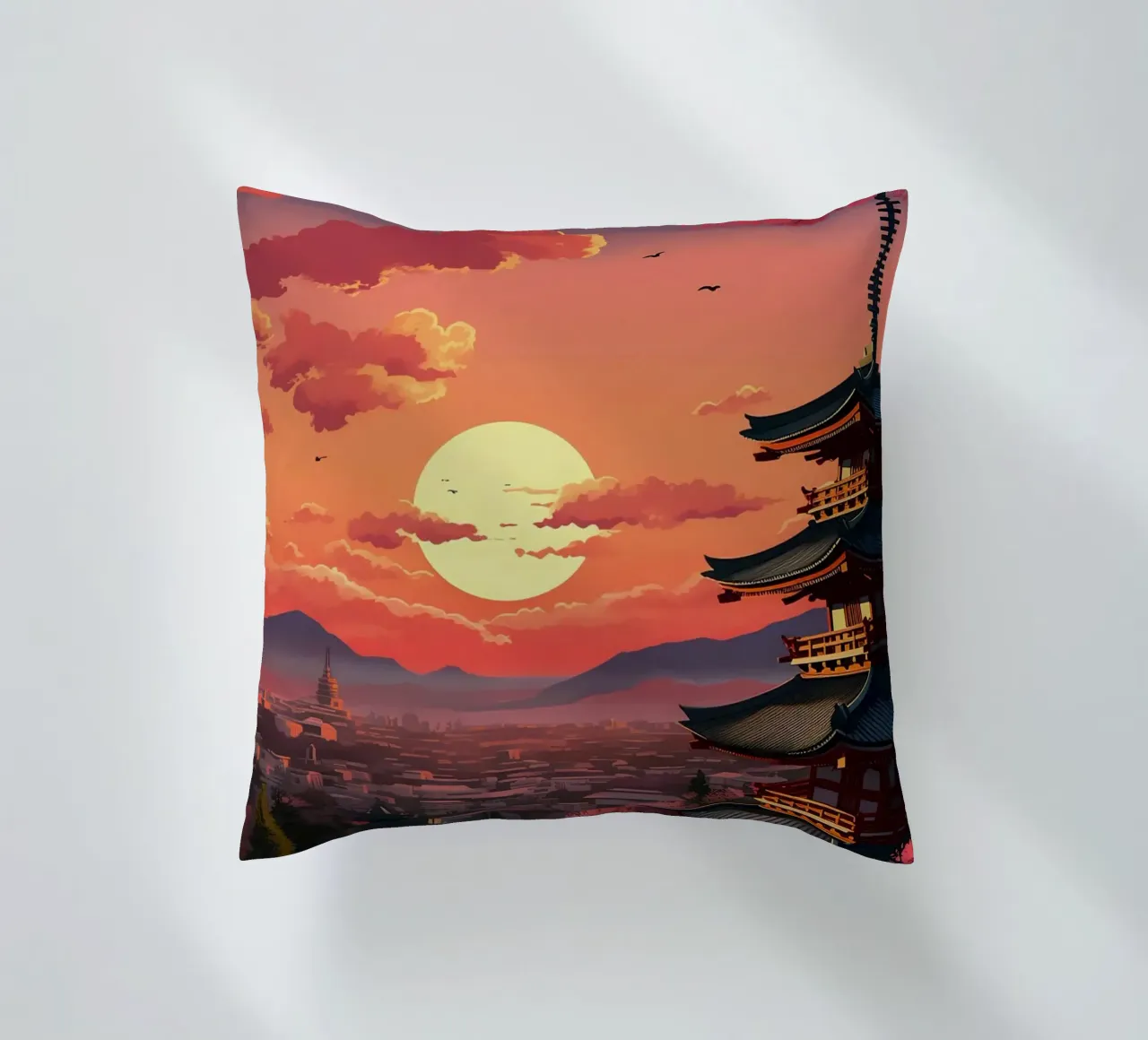 Kyoto Travel Art decorative cushion by lawrencearmstron