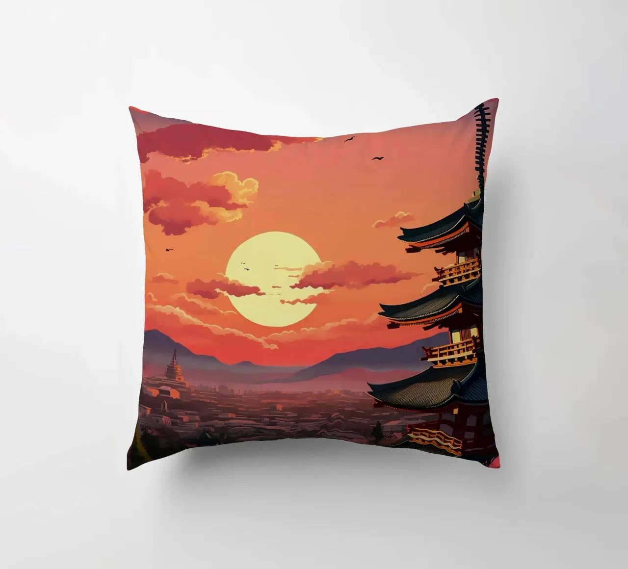 Kyoto Travel Art decorative cushion by lawrencearmstron