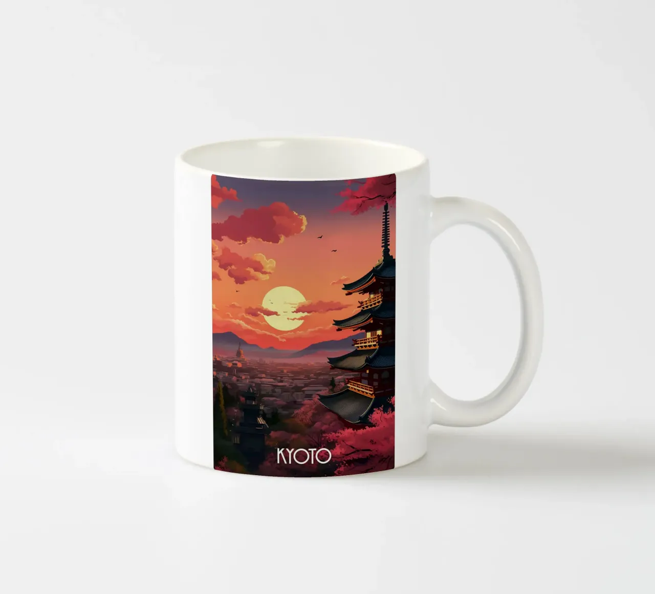 Kyoto Travel Art ceramic mug by lawrencearmstron