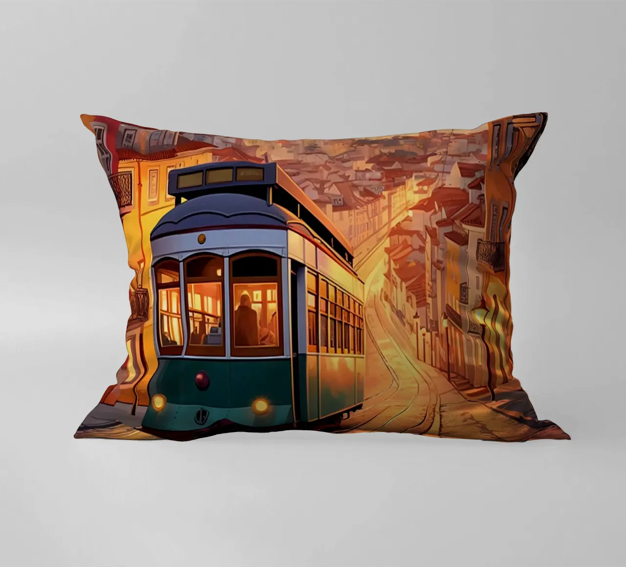 Lisbon Travel Art cuscino da lawrencearmstron
