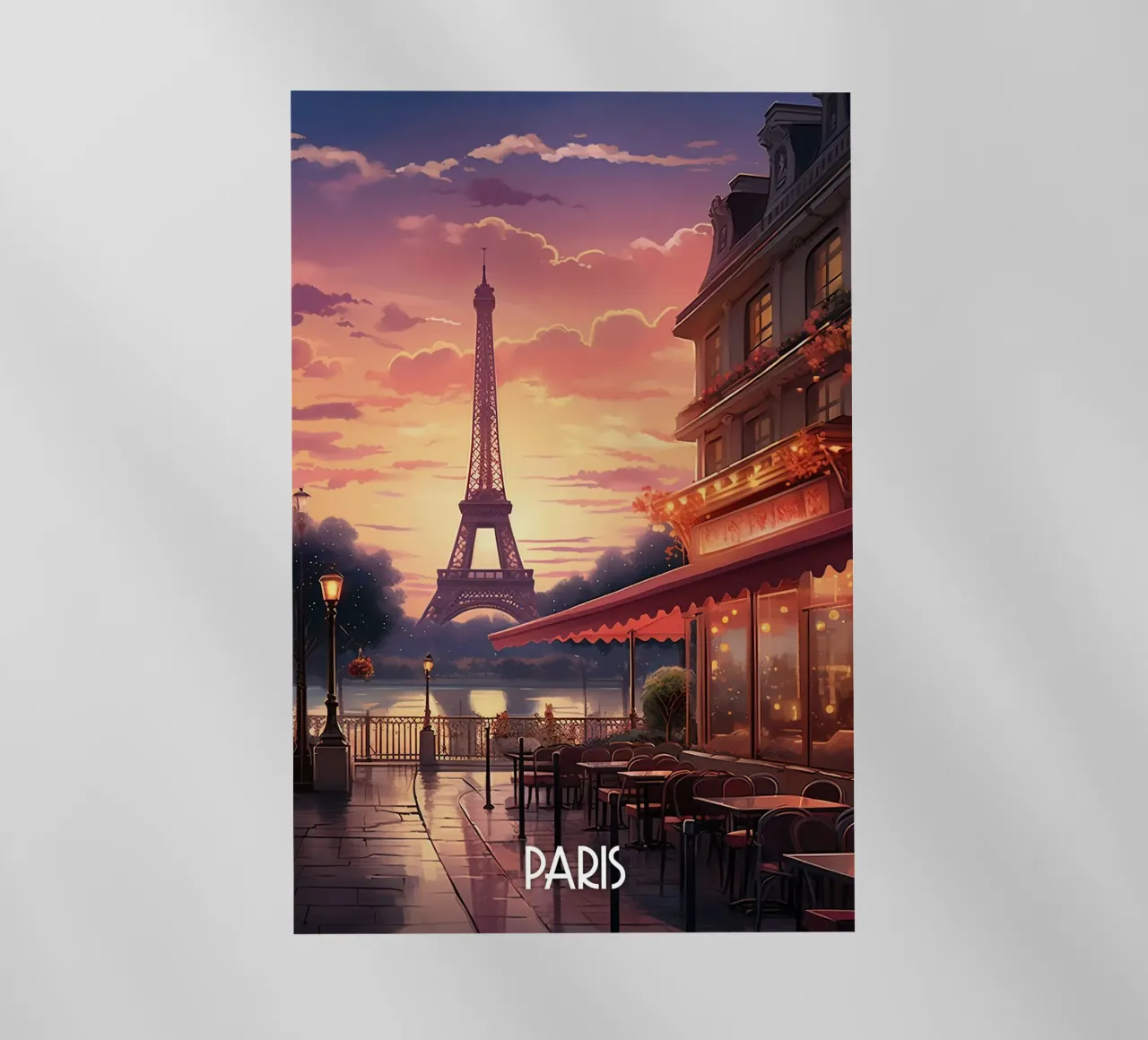 Paris Travel Poster Backlit Folie von lawrencearmstron