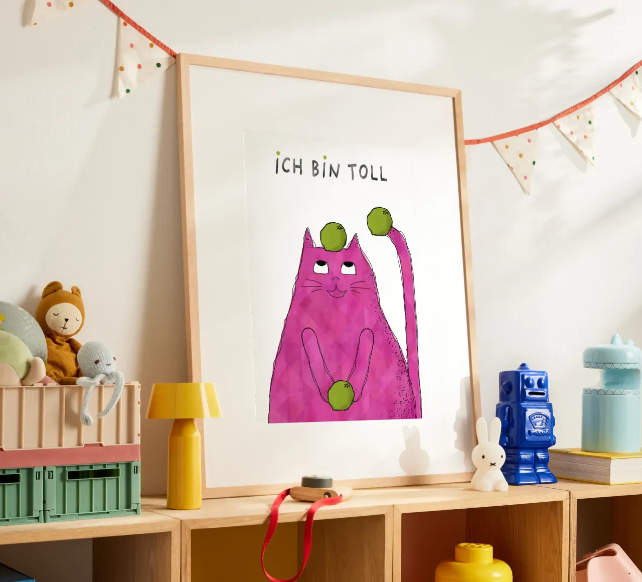 Affirmationsposter - Ich bin toll carta hahnemühle da DesignDoula Illustration