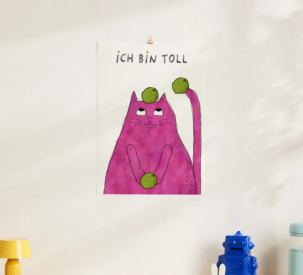 Affirmationsposter - Ich bin toll carta hahnemühle da DesignDoula Illustration