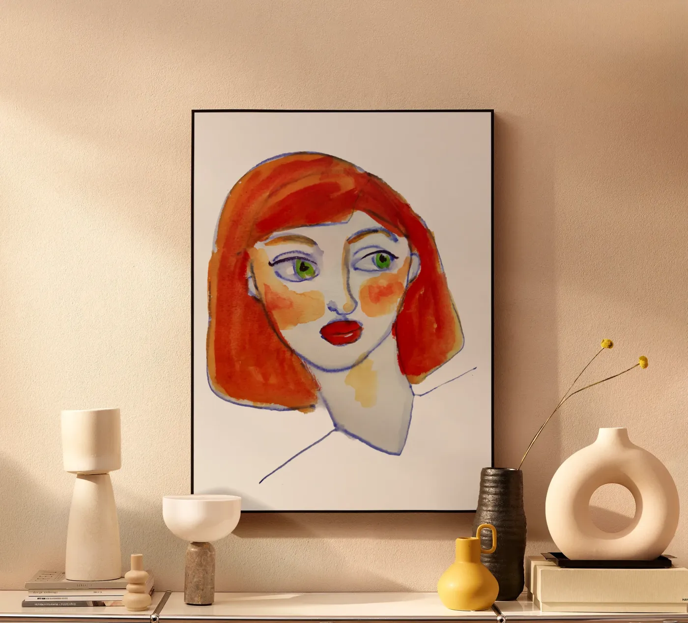 Redhead forex plate by Corinne Korda Studio