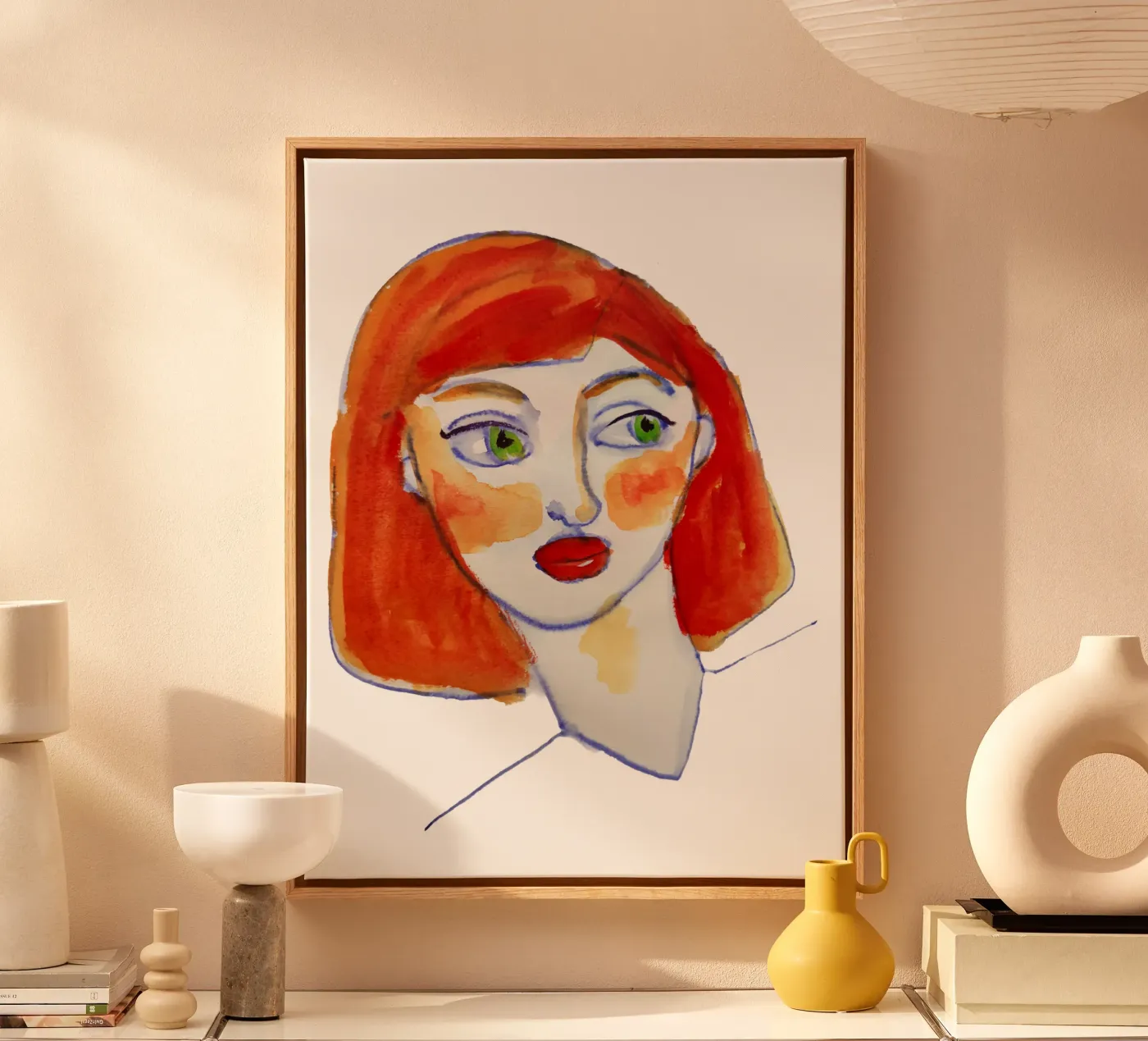 Redhead tela da Corinne Korda Studio