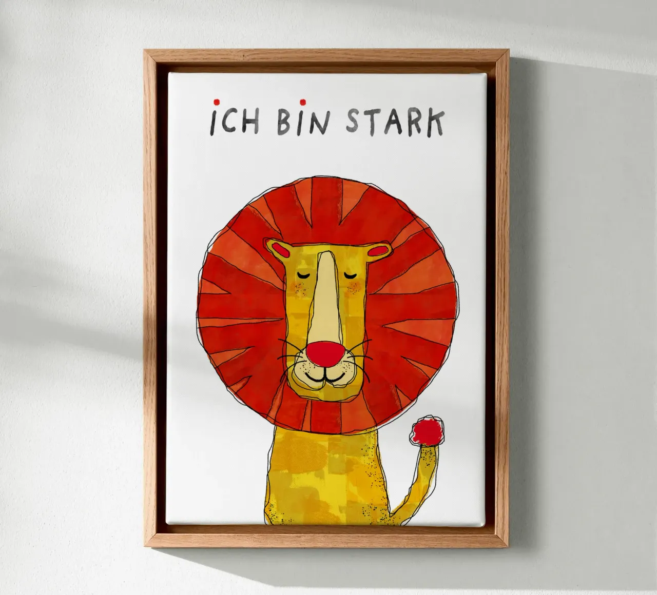 Affirmationsposter - Ich bin stark tela con Cornice a cassetta da DesignDoula Illustration