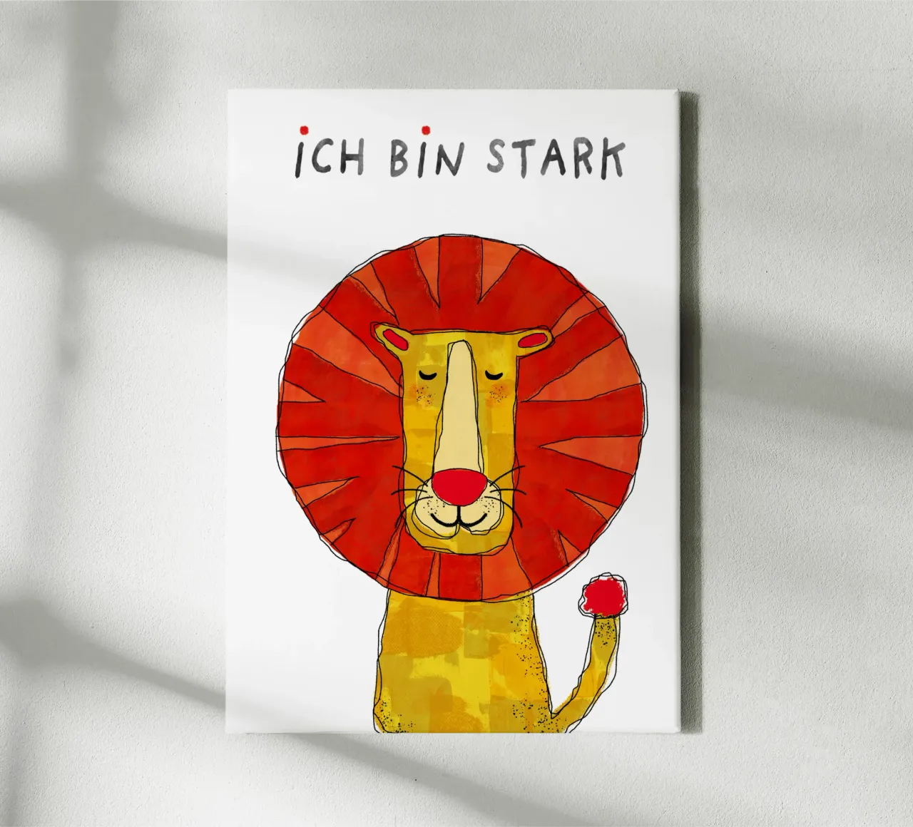 Affirmationsposter - Ich bin stark tela con Cornice a cassetta da DesignDoula Illustration