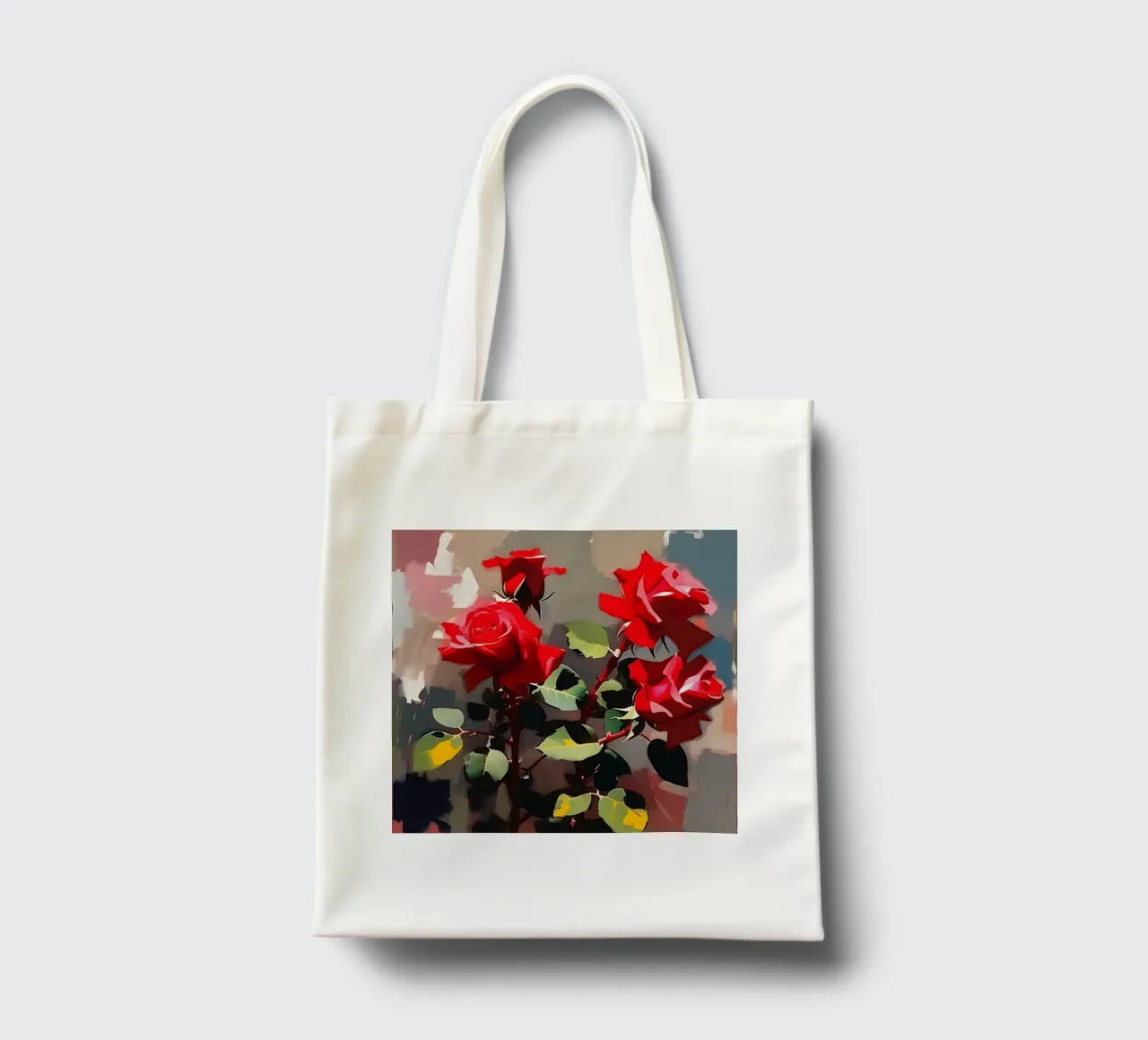 Blumen_rot_1 borsa in juta da Farb- und Blütenzauber by LK