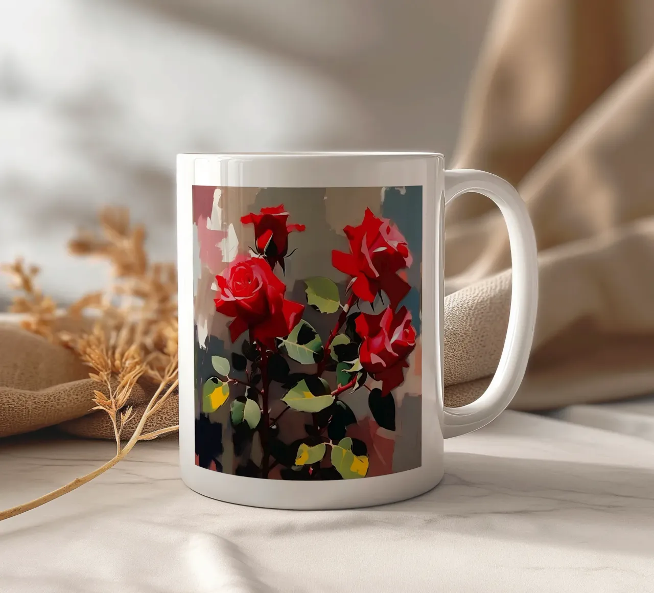 Blumen_rot_1 tazza in ceramica da Farb- und Blütenzauber by LK