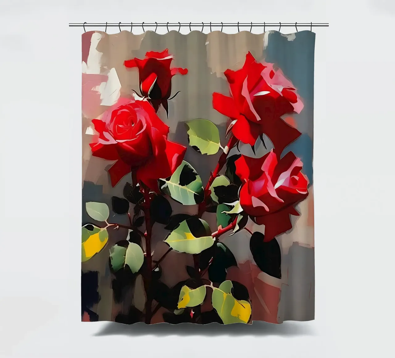 Blumen_rot_1 tenda da doccia da Farb- und Blütenzauber by LK