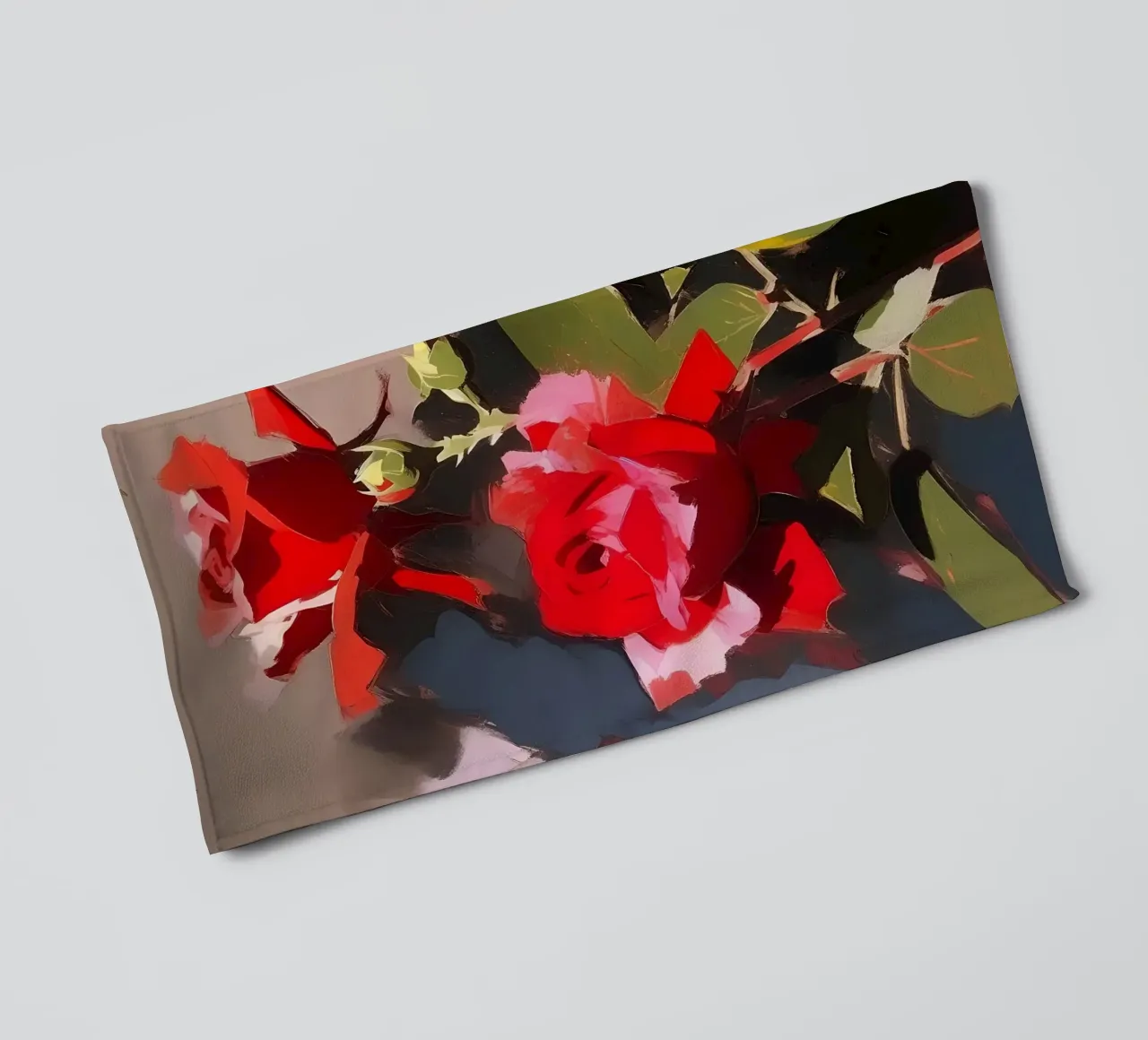 Blumen_rot_2 asciugamano da bagno da Farb- und Blütenzauber by LK