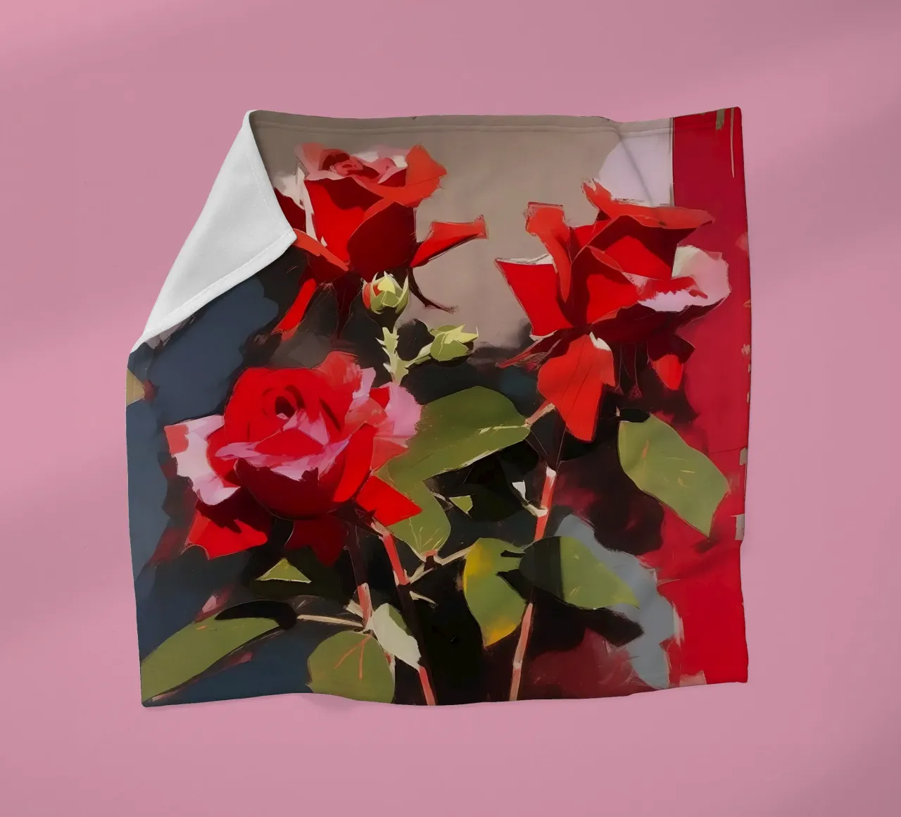 Blumen_rot_2 coperta in pile da Farb- und Blütenzauber by LK