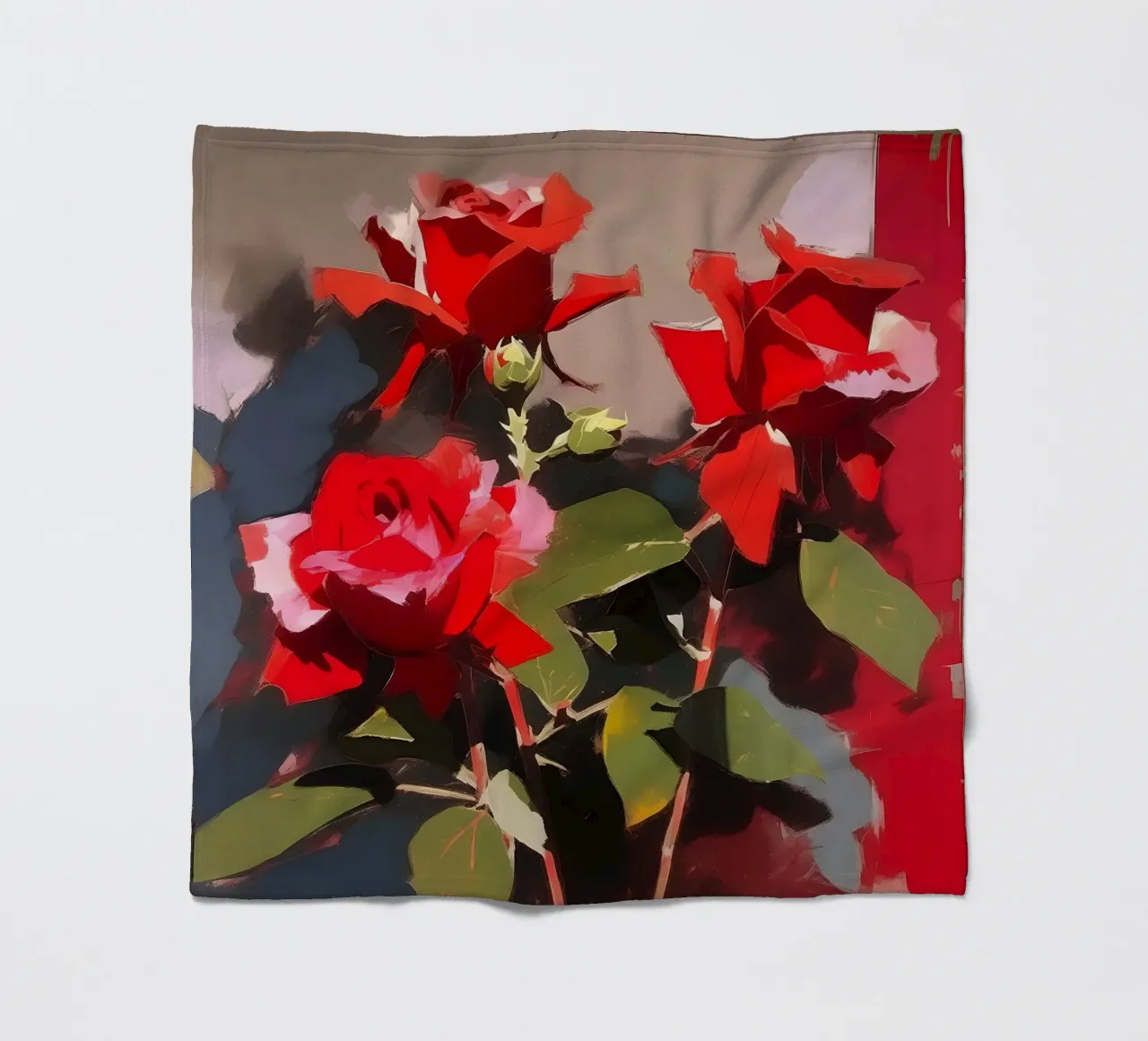 Blumen_rot_2 coperta in pile da Farb- und Blütenzauber by LK