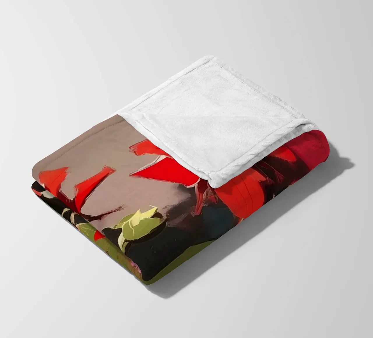 Blumen_rot_2 coperta in pile da Farb- und Blütenzauber by LK
