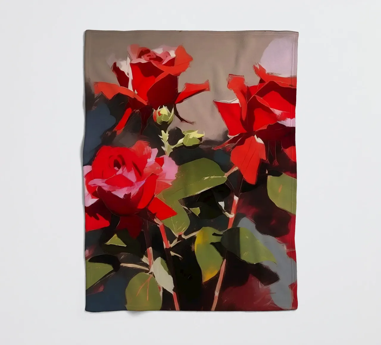 Blumen_rot_2 coperta in pile da Farb- und Blütenzauber by LK