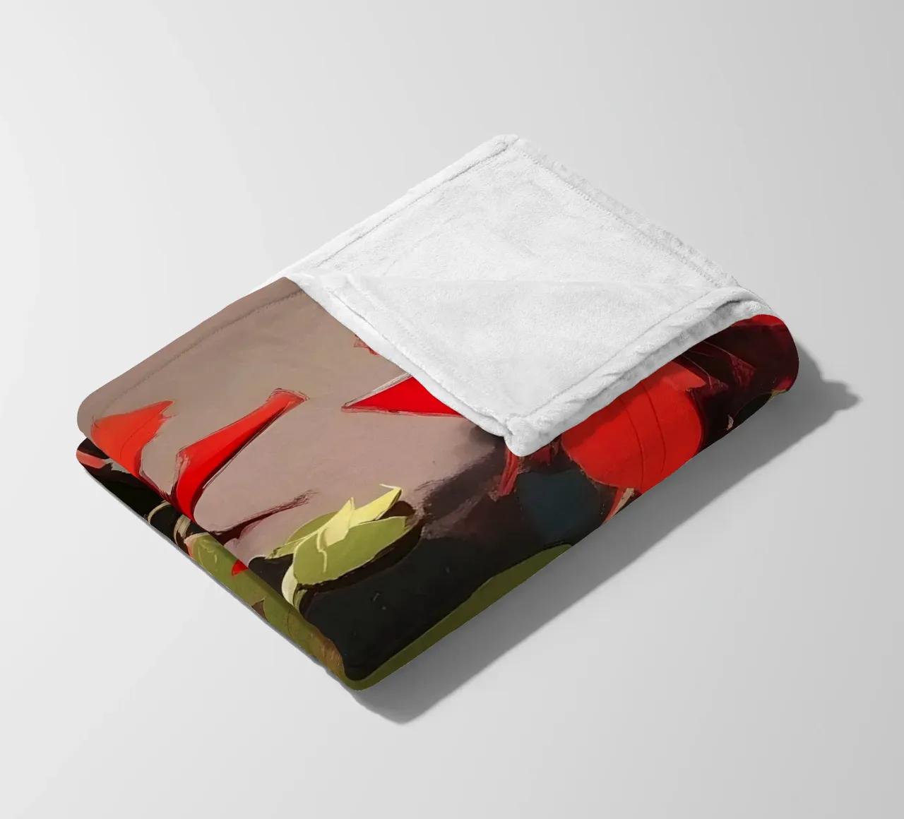 Blumen_rot_2 coperta in pile da Farb- und Blütenzauber by LK