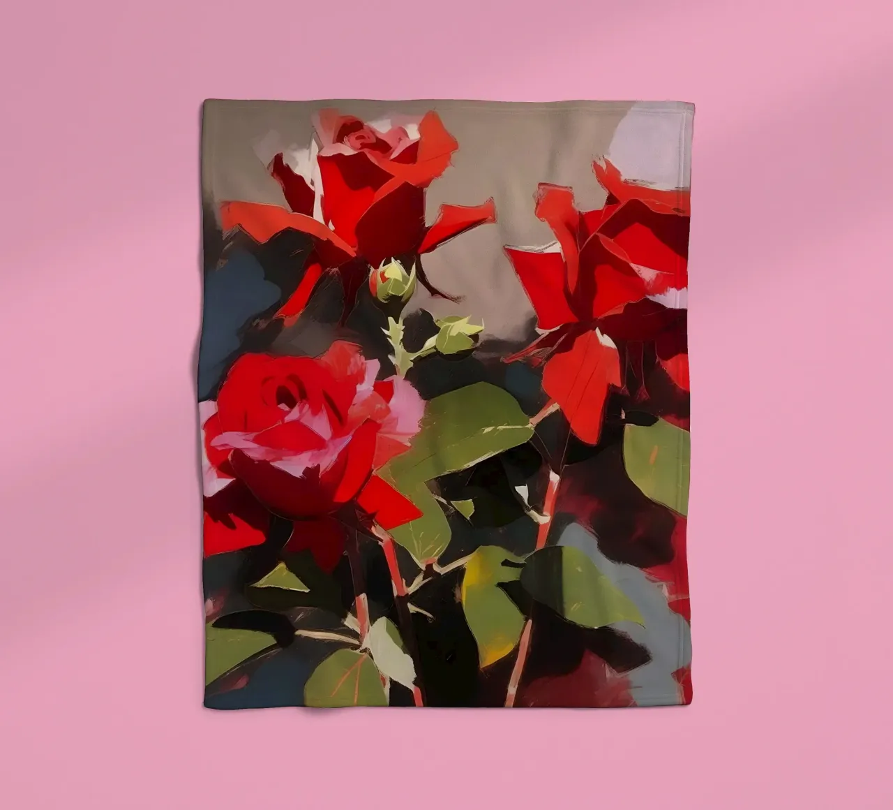 Blumen_rot_2 coperta in pile da Farb- und Blütenzauber by LK