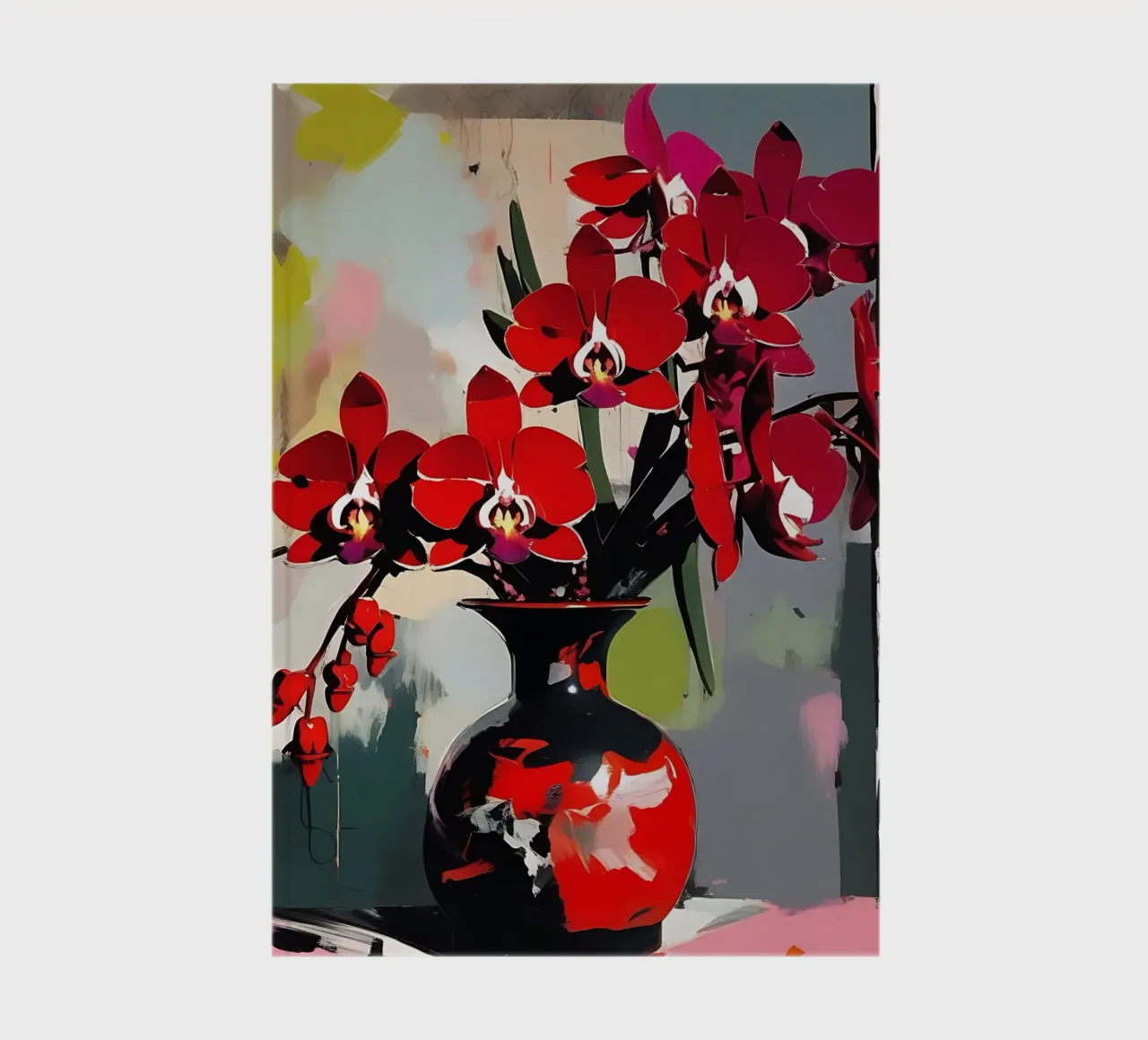 Blumen_rot_3 notebook by Farb- und Blütenzauber by LK