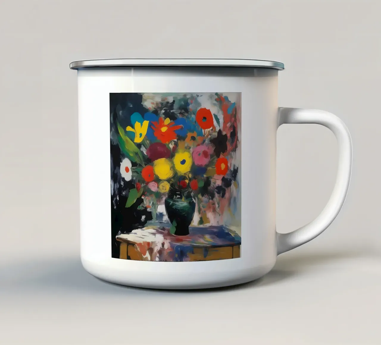 Fiori_colorati_1 tazza in smalto da Farb- und Blütenzauber by LK