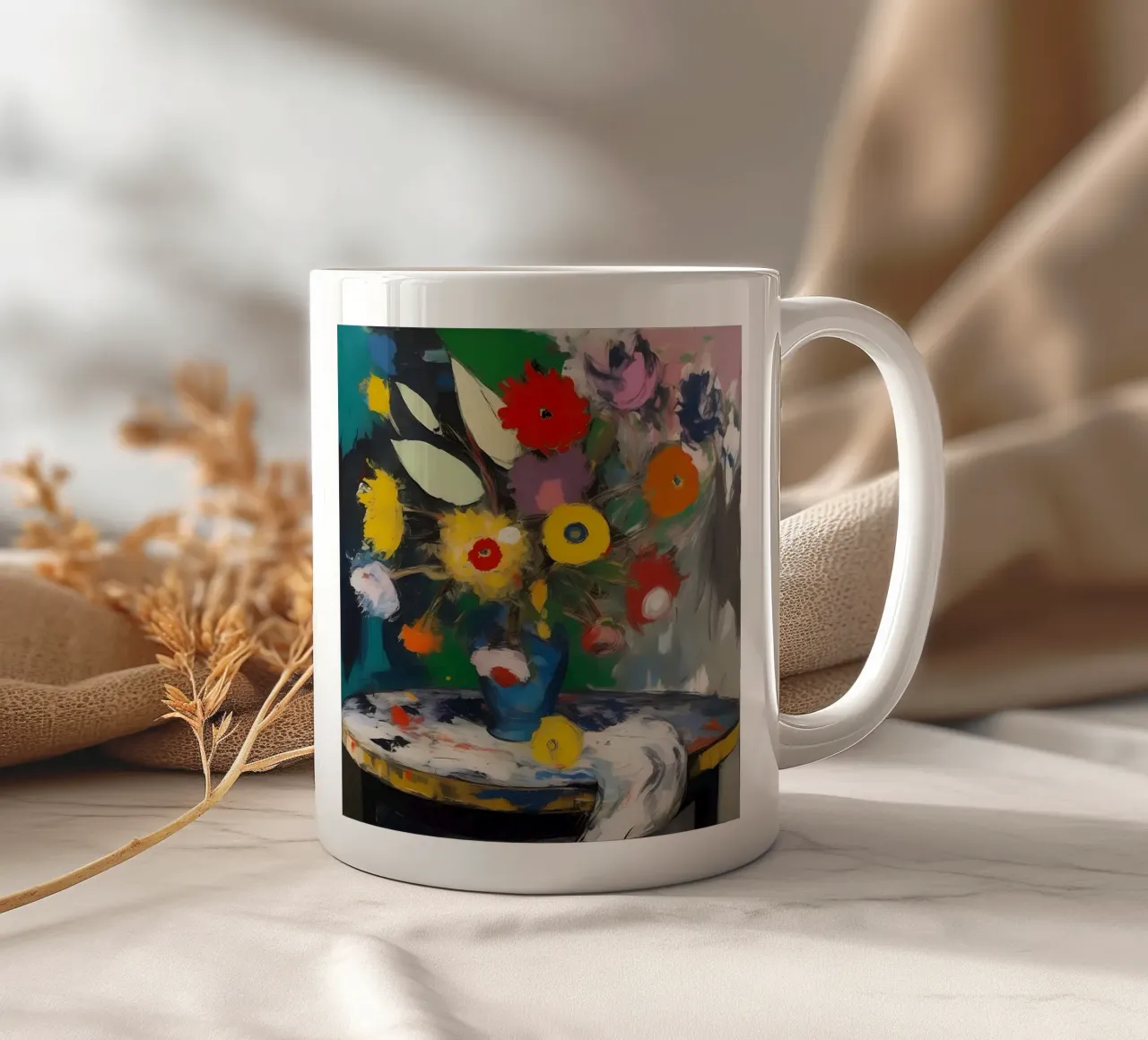 Fiori_colorati_2 tazza in ceramica da Farb- und Blütenzauber by LK