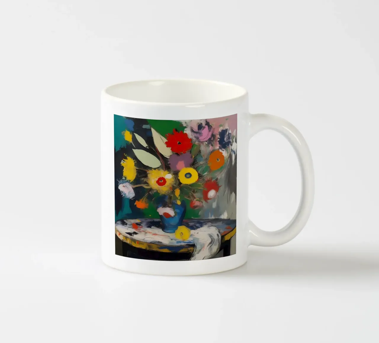 Fiori_colorati_2 tazza in ceramica da Farb- und Blütenzauber by LK