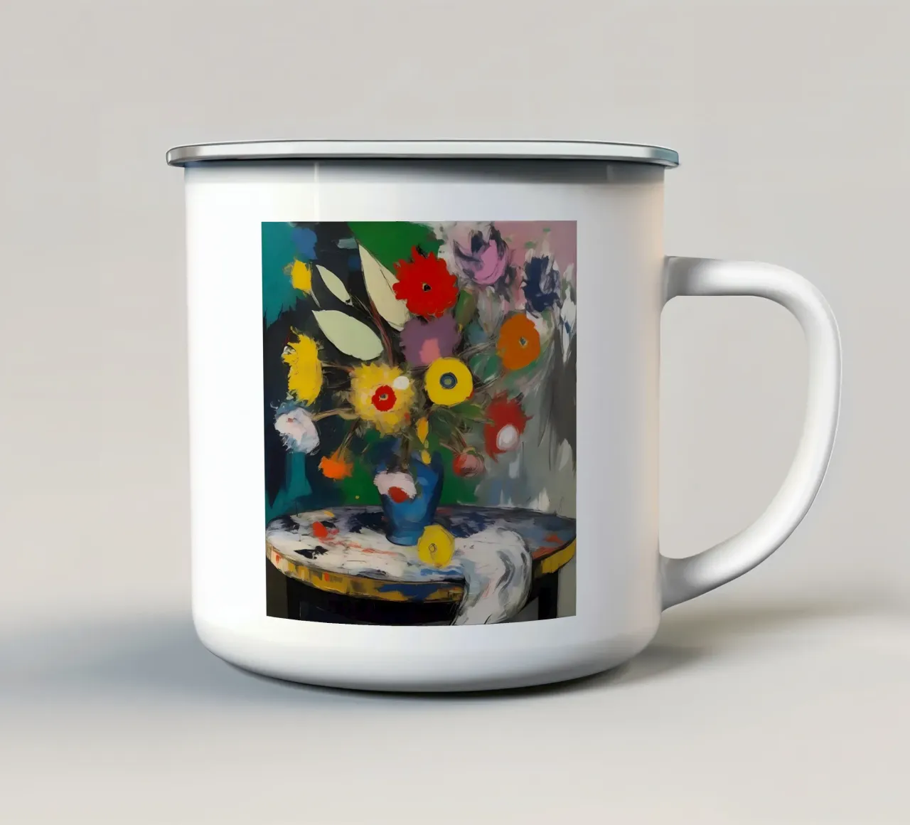 Fiori_colorati_2 tazza in smalto da Farb- und Blütenzauber by LK