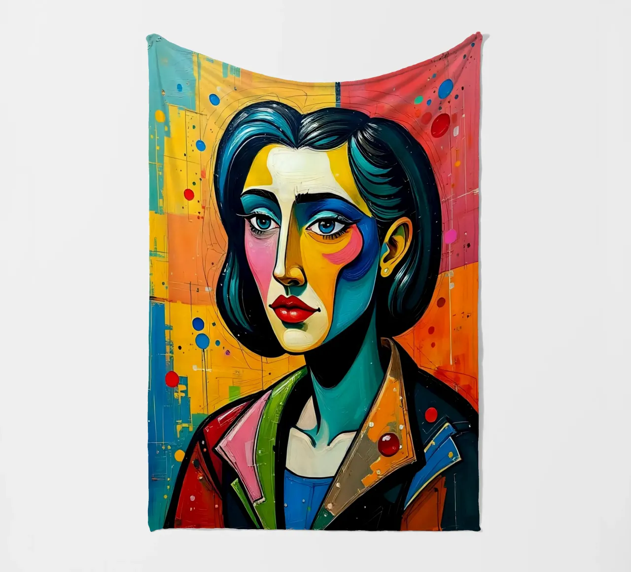 Style_E_1 Fleecedecke von AI-Portraits by LK