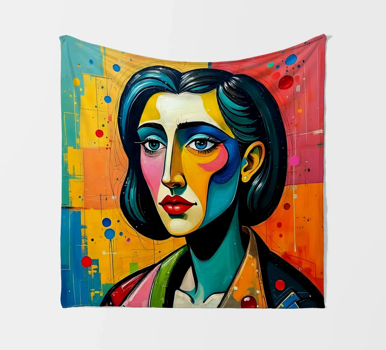 Style_E_1 Fleecedecke von AI-Portraits by LK