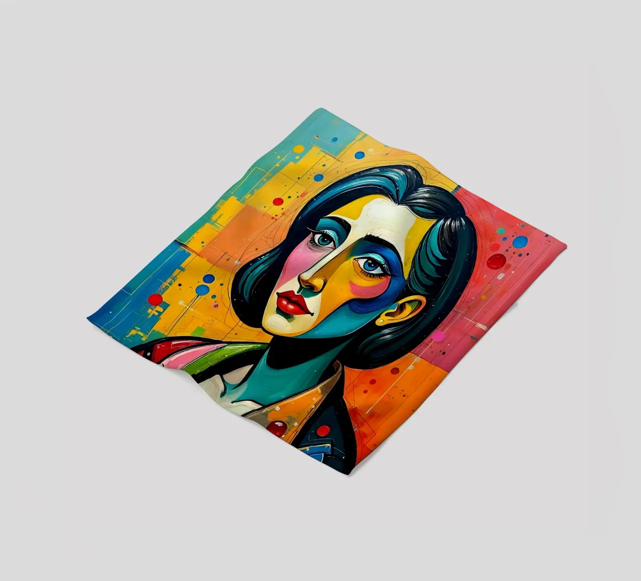 Style_E_1 Fleecedecke von AI-Portraits by LK