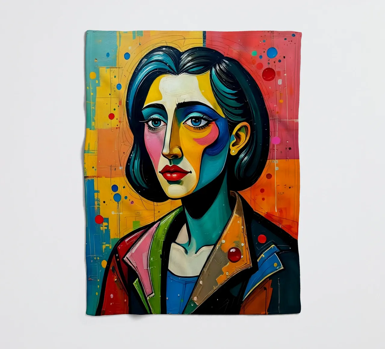 Style_E_1 Fleecedecke von AI-Portraits by LK