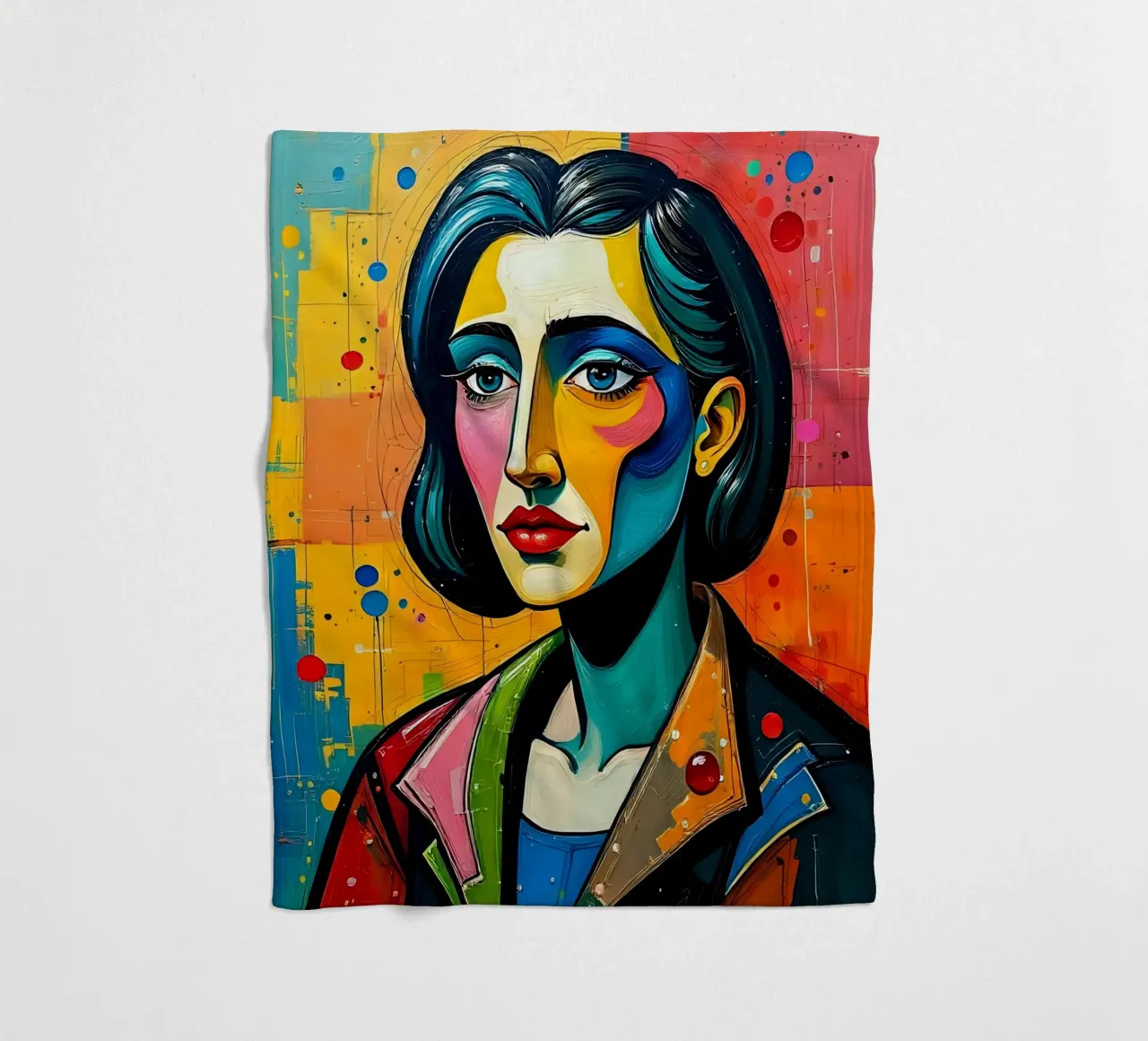 Style_E_1 Fleecedecke von AI-Portraits by LK