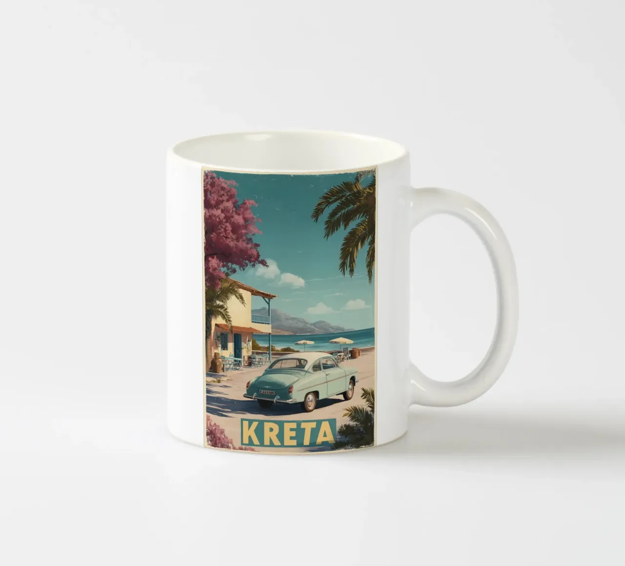 Creta auto d'epoca tazza in ceramica da Vintage Travel Art