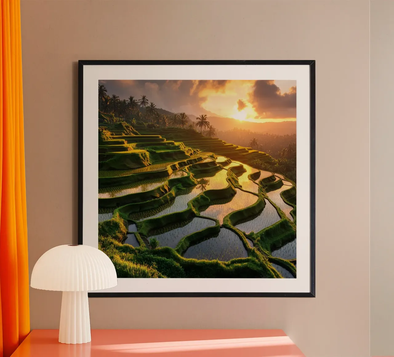 Essenza del Giappone poster con telaio in legno da Wanderlust Vibes
