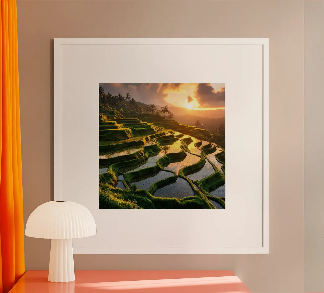 Essenza del Giappone poster con telaio in legno da Wanderlust Vibes