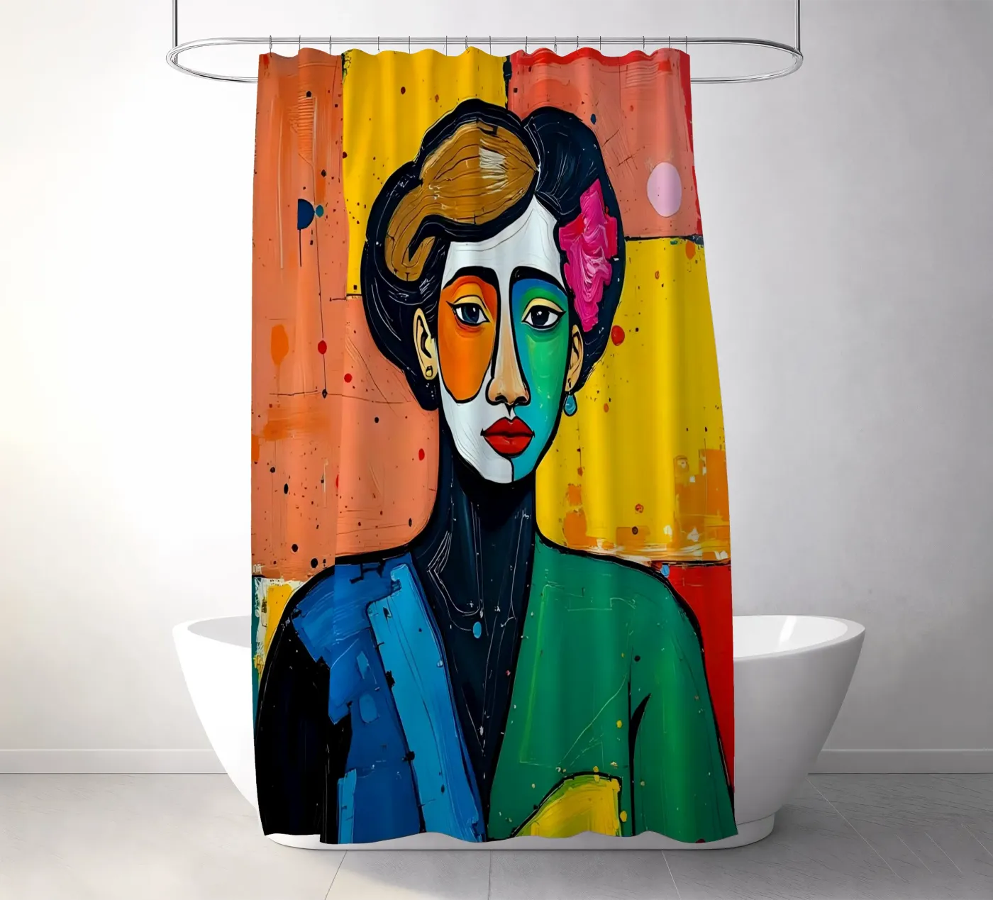 Stil_E_2 Duschvorhang von AI-Portraits by LK