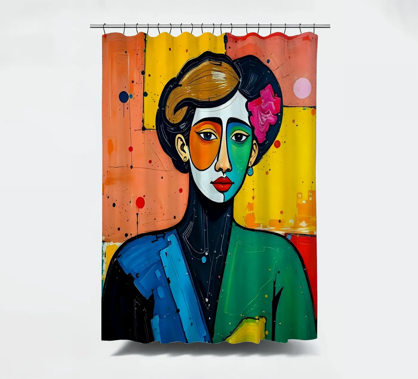 Stil_E_2 Duschvorhang von AI-Portraits by LK