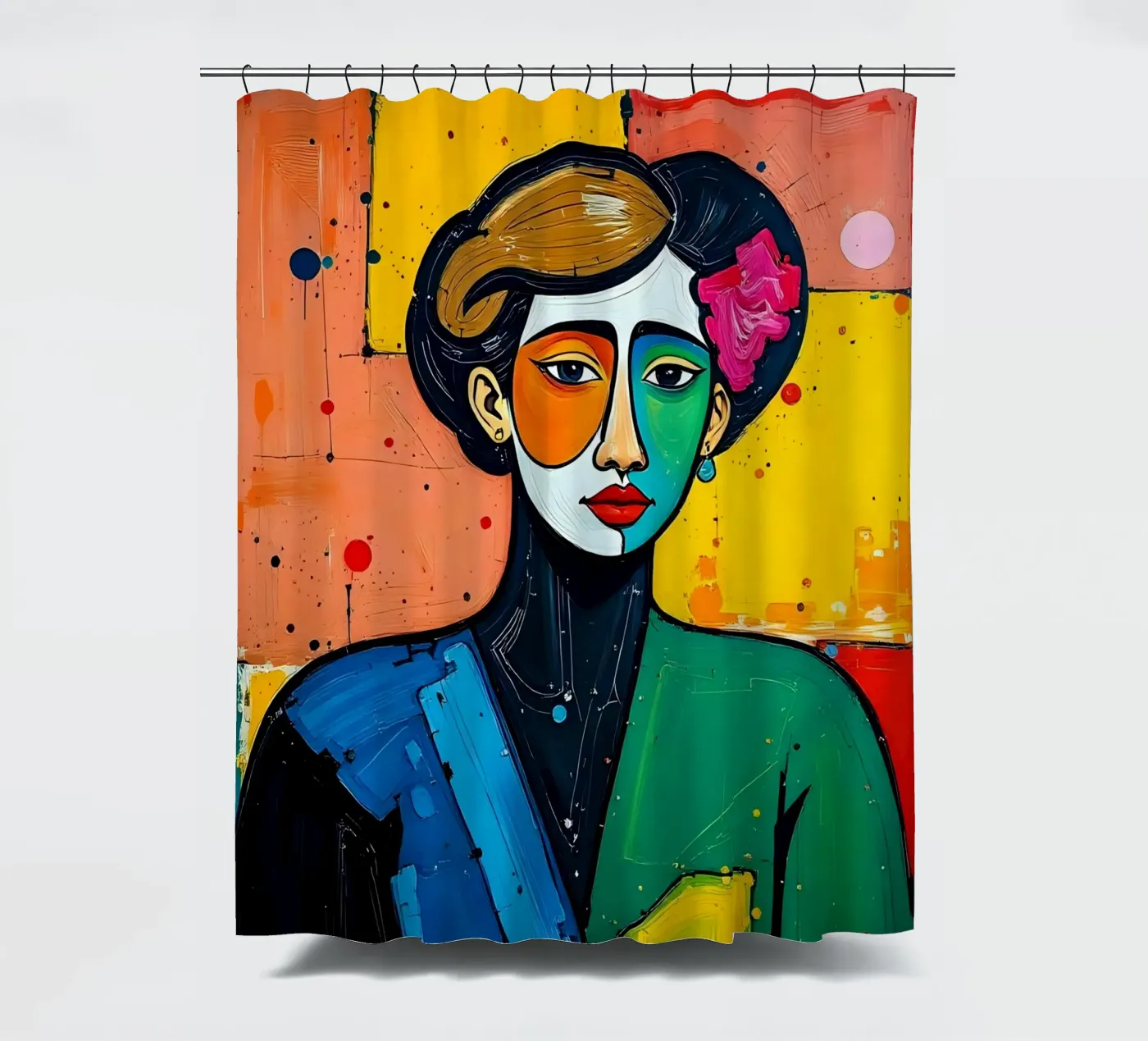 Stil_E_2 Duschvorhang von AI-Portraits by LK
