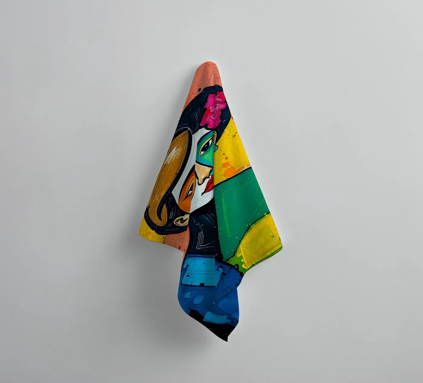 Stijl_E_2 badhanddoek van AI-Portraits by LK