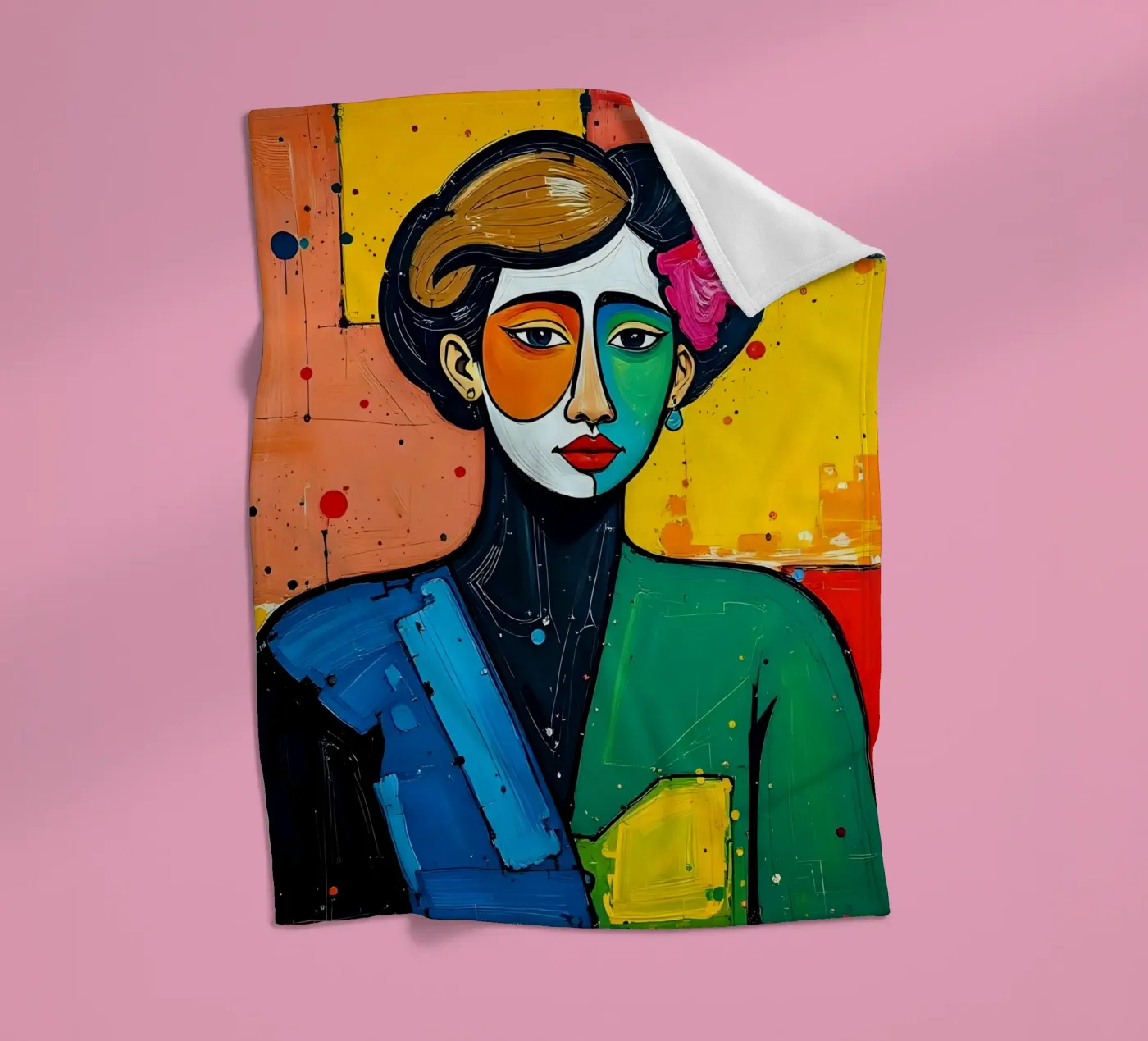 Style_E_2 fleecedeken van AI-Portraits by LK