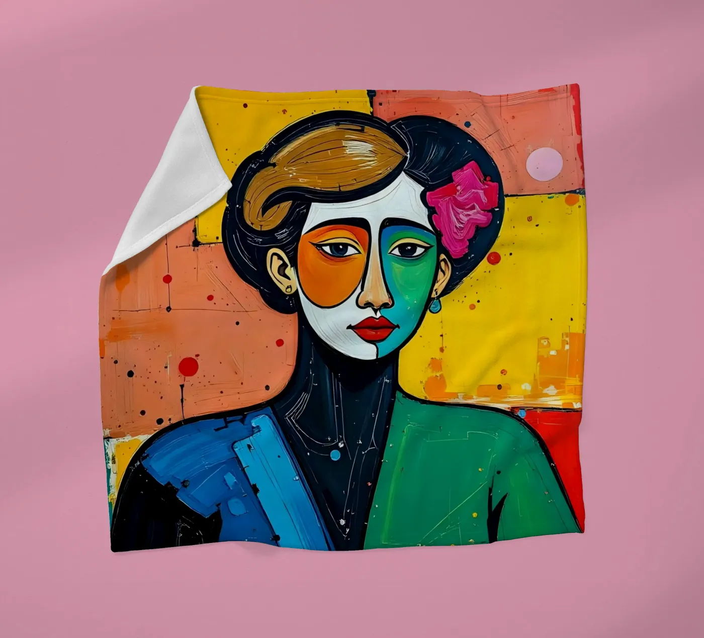 Style_E_2 fleecedeken van AI-Portraits by LK