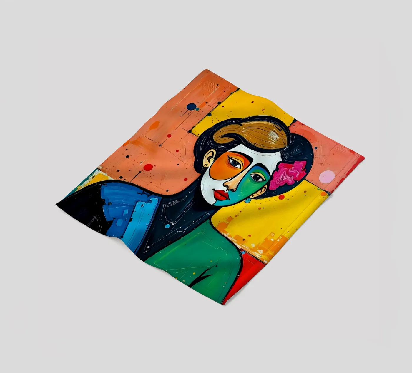 Style_E_2 fleecedeken van AI-Portraits by LK