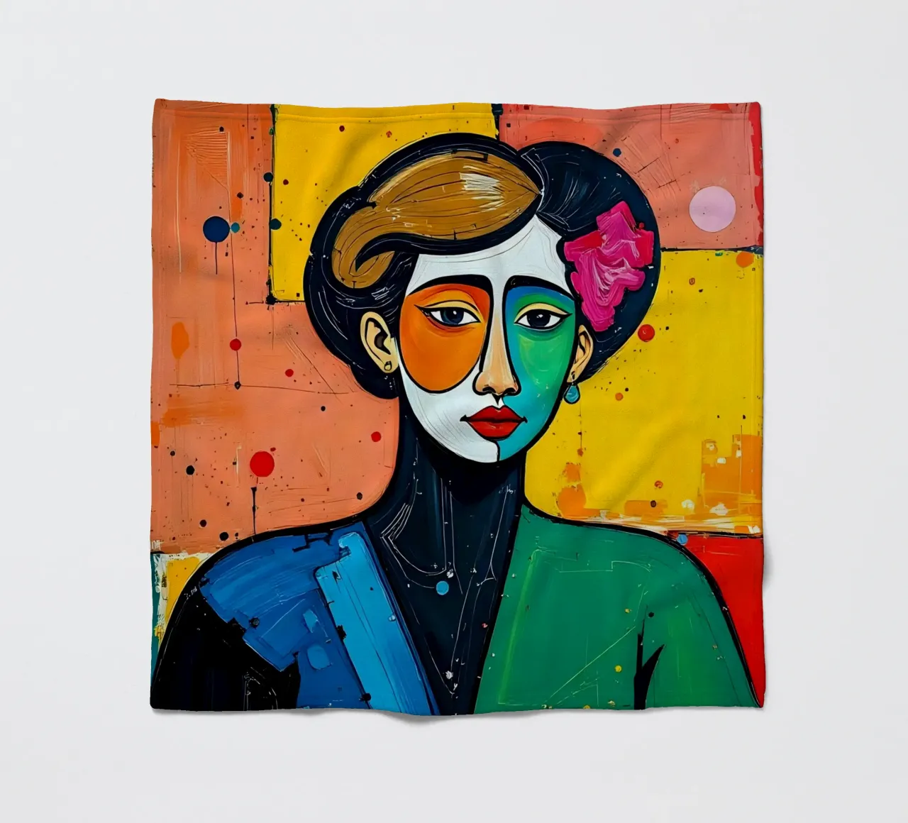 Stijl_E_2 fleecedeken van AI-Portraits by LK