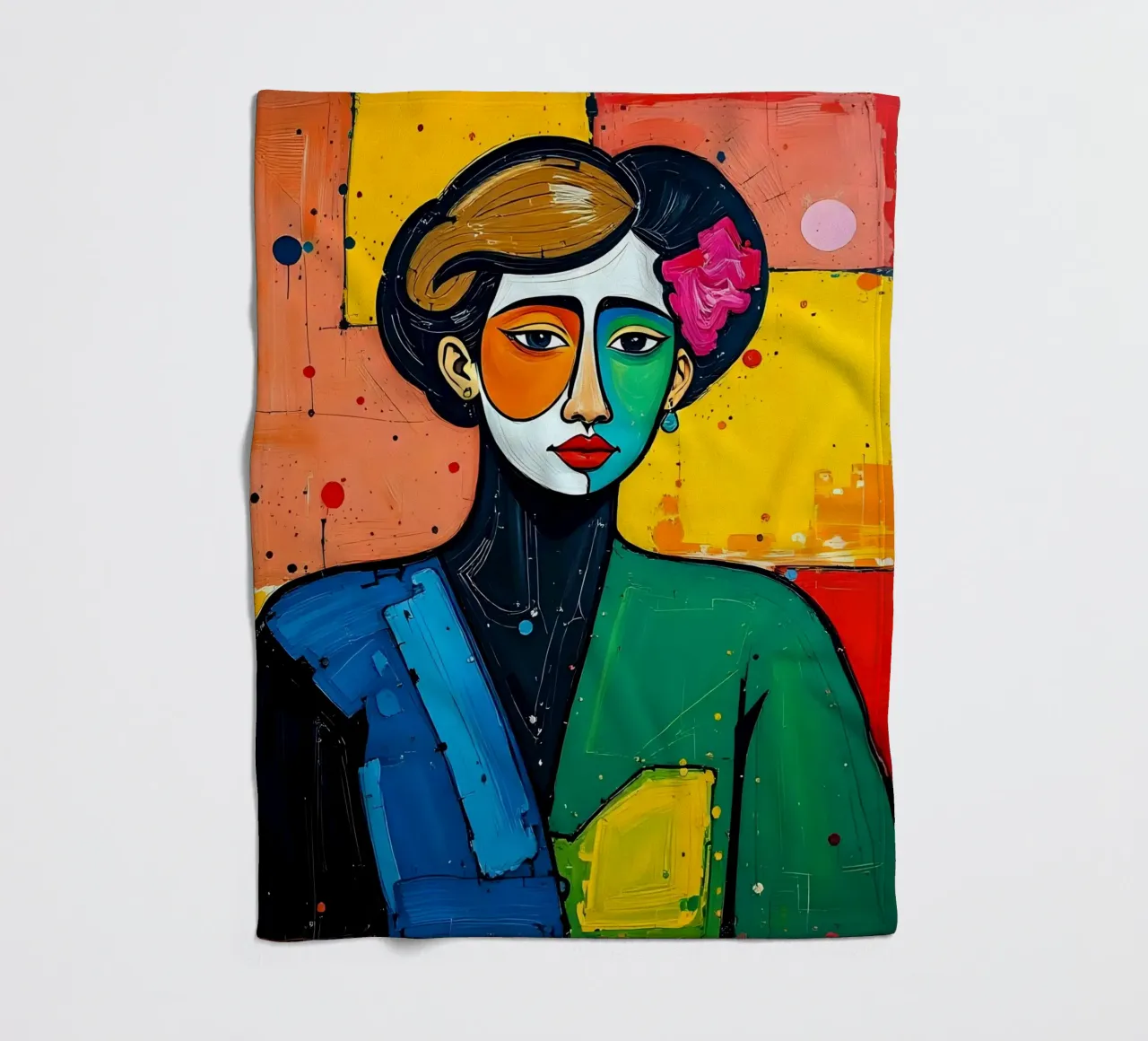 Stijl_E_2 fleecedeken van AI-Portraits by LK