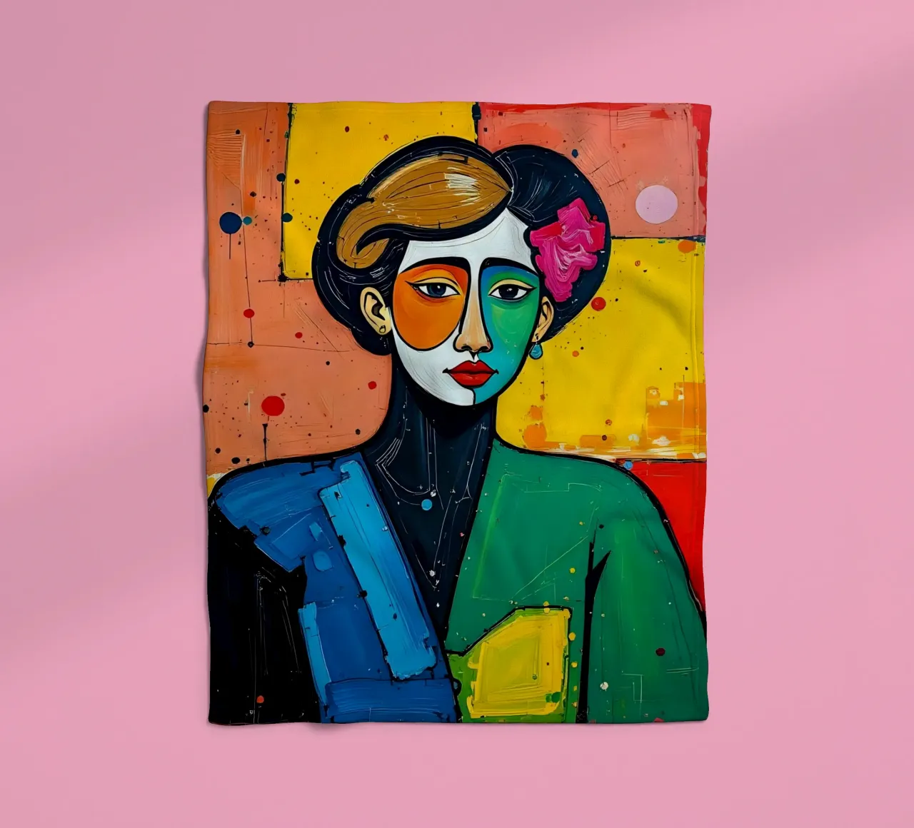 Stijl_E_2 fleecedeken van AI-Portraits by LK