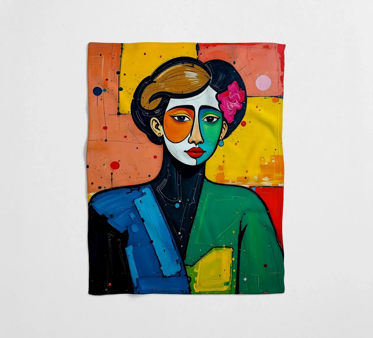 Stijl_E_2 fleecedeken van AI-Portraits by LK