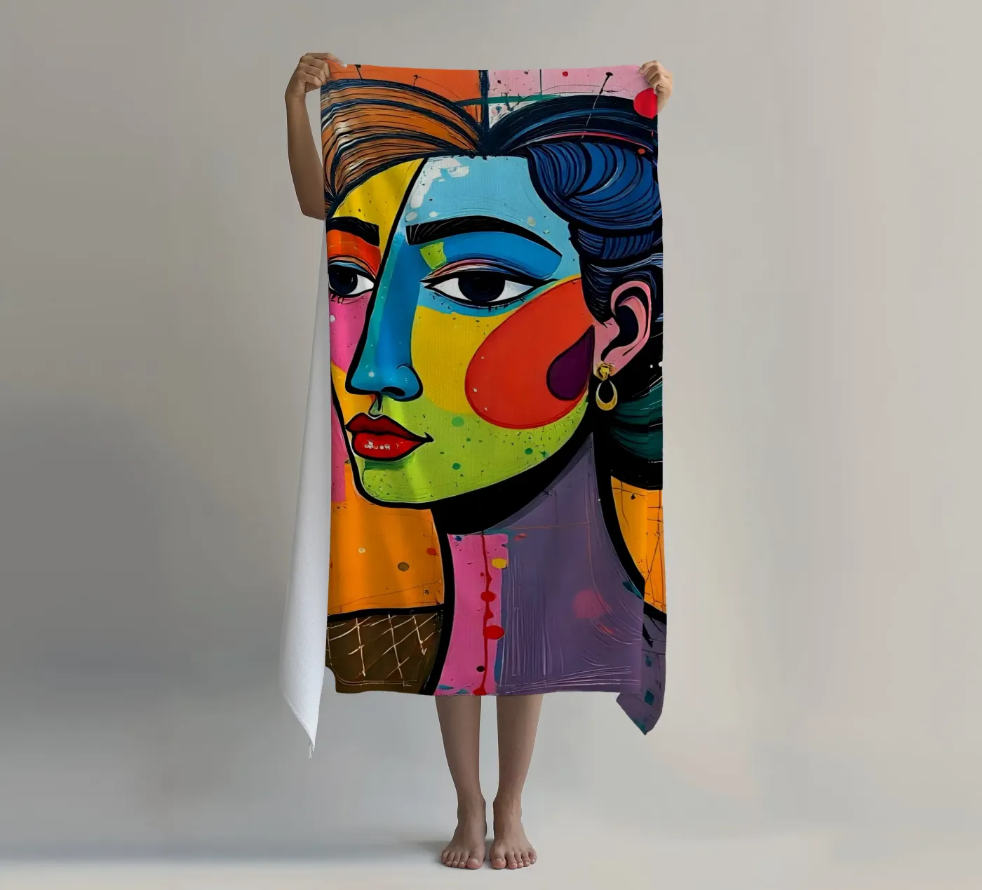 Style_E_3 strandhanddoek van AI-Portraits by LK